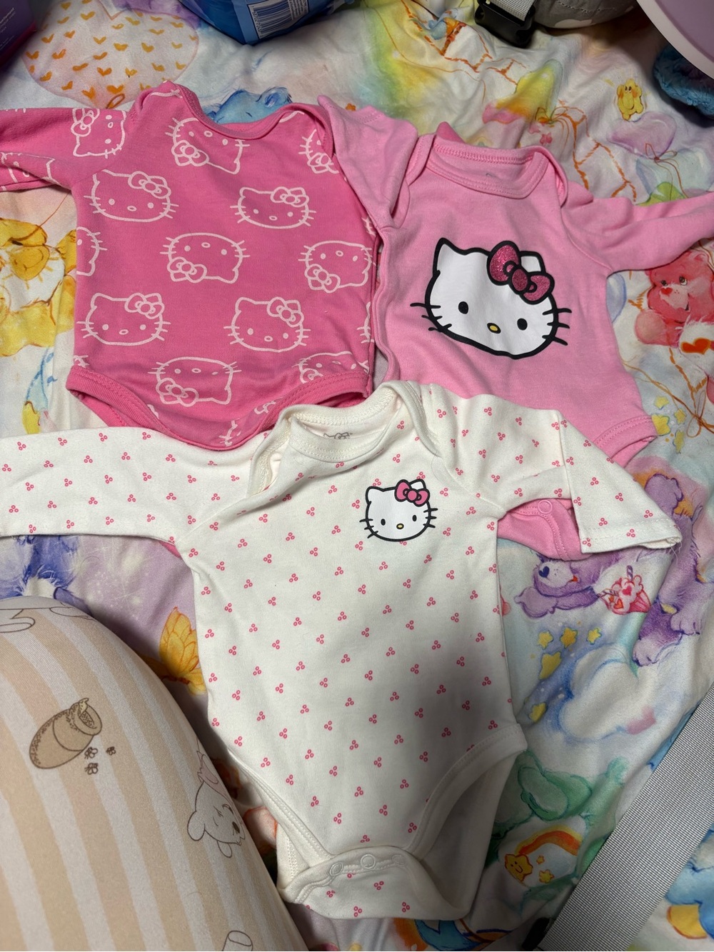 Hello Kitty Baby (Newborn) 3 Piece Set of Onesies/Bodysuits/Long Sleeve Tops